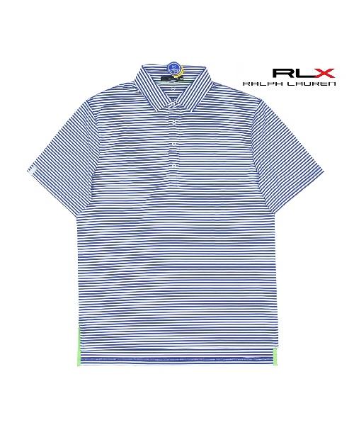 [병행수입][랄프로렌 RLX] 에어플로우 폴로셔츠 스트라이프_블루화이트 S(100)